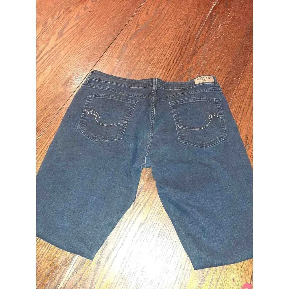 Size 12M Levi Strauss Signature Mid Rise Skinny Blue Denim Blue Jeans Pants